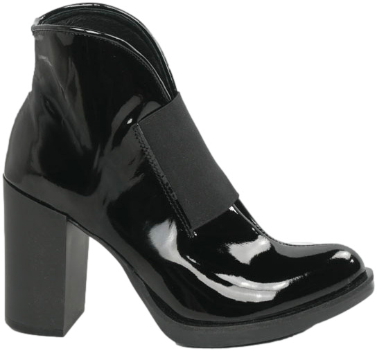 Botki Eleganckie Grace 10216-1.007 Czarna Skóra Naturalna TN