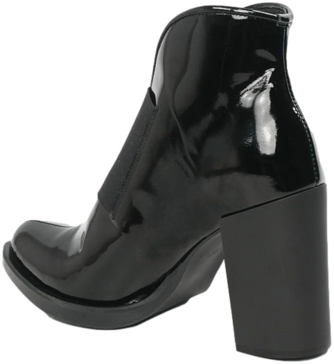 Botki Eleganckie Grace 10216-1.007 Czarna Skóra Naturalna TN