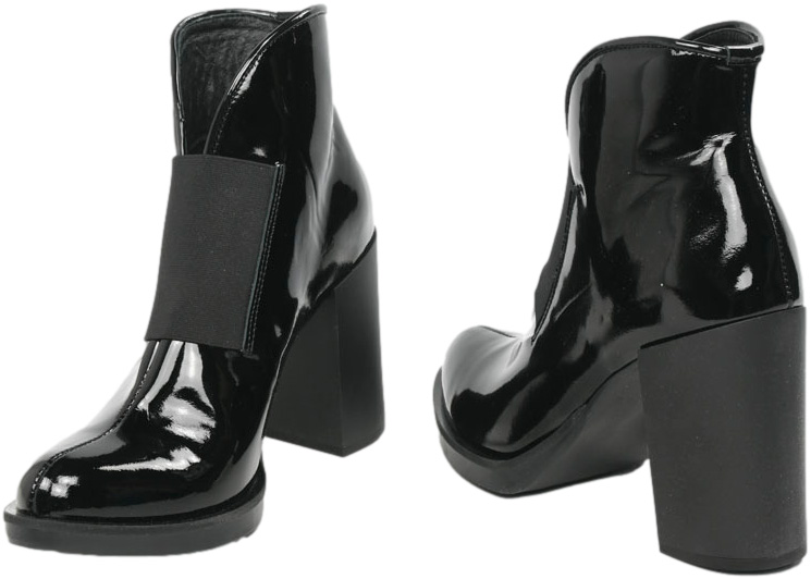 Botki Eleganckie Grace 10216-1.007 Czarna Skóra Naturalna TN