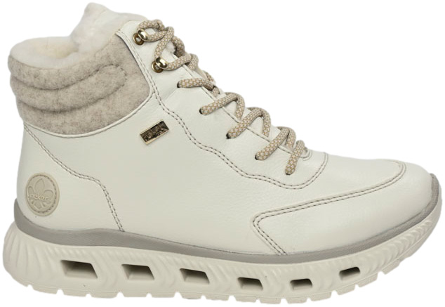 Trzewiki Ocieplane Rieker M6010-80 White Białe 