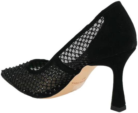 Czółenka Modne Alma En Pena I240347 Suede Black Czarne