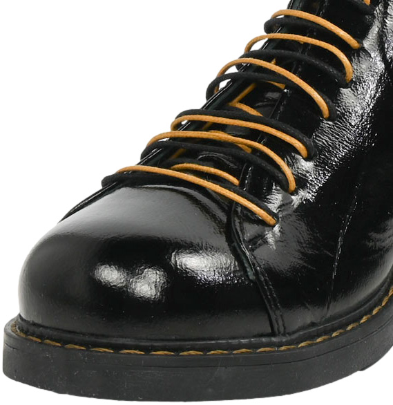 Półbuty Modne Venezia M015 Pablo BL058 Czarne Lak Skóra Naturalna