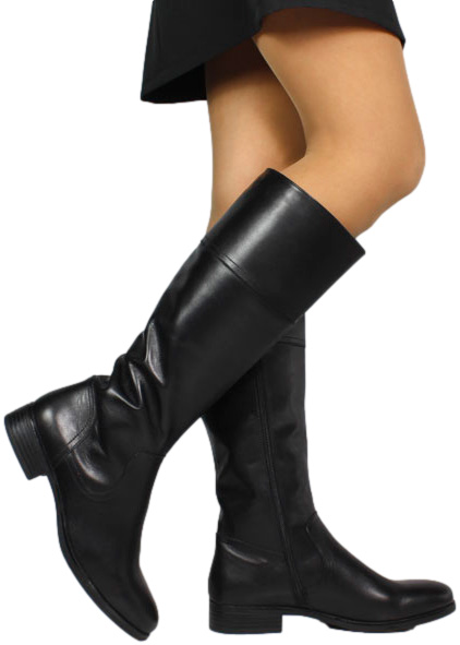 Kozaki Modne Caprice 9-25507-27 022 Black Nappa Skóra Naturalna TN