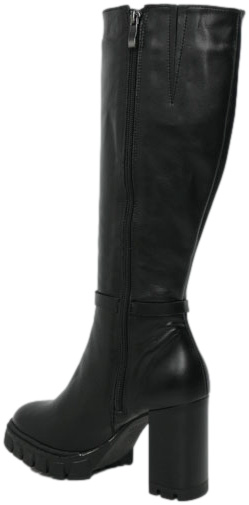 Kozaki Stylowe Damiss DS576 Czarne Lico Nikiel Skóra Naturalna TN