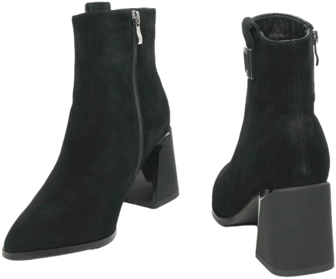 Botki Eleganckie Venezia G048SUBL0BB006 Czarne Skóra Naturalna