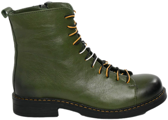Trzewiki Wygodne Venezia M011LEGROBB058 Zielona Skóra Naturalna