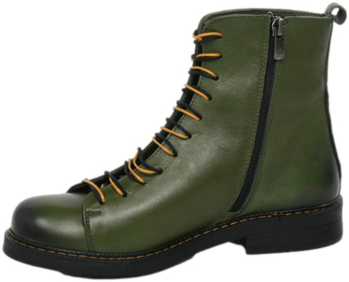 Trzewiki Wygodne Venezia M011LEGROBB058 Zielona Skóra Naturalna