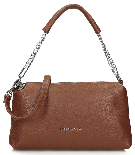 Torebka Toscanio F191 Rudy D17 Skóra Naturalna
