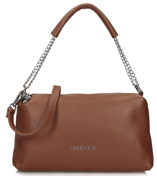 Torebka Toscanio F191 Rudy D17 Skóra Naturalna