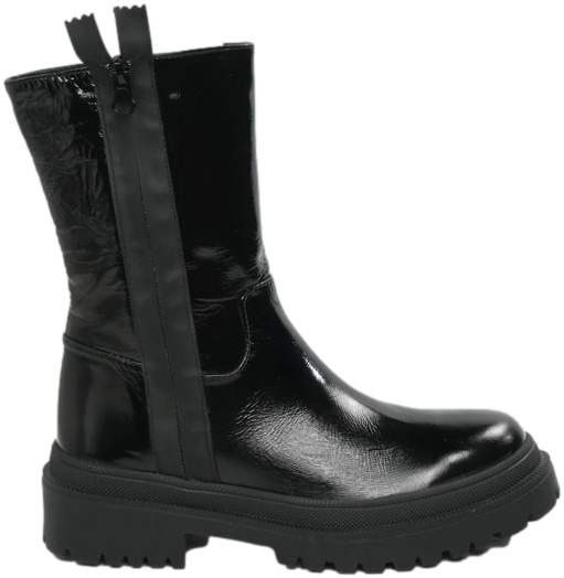 Trzewiki Modne Boccato 267-6014 Black Patent Skóra Naturalna_TN
