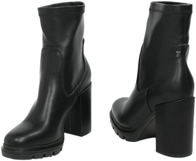 Botki Eleganckie GiosEppo 67452 Black Czarne Skóra Naturalna _TN