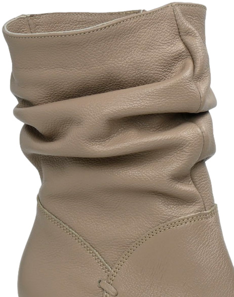Botki Eleganckie Euromoda Shoes DIPR 1184 N Cappuccino Groszek Skóra Naturalna