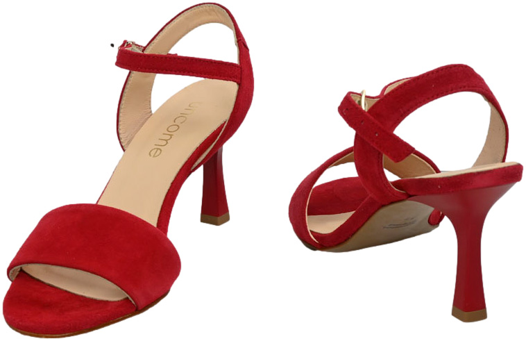 Sandały Stylowe Uncome 34311 Cam Rosso Skóra Naturalna_TN