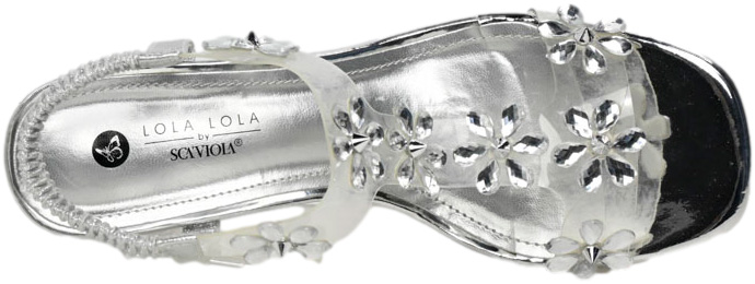 Sandały Modne Sca'viola lola lola H-20 Silver Srebrne_TN