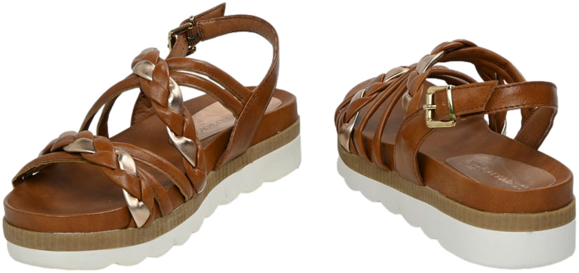 Sandały Stylowe Marco Tozzi 2-28412-28-372 Cognac Ant.Com_TN