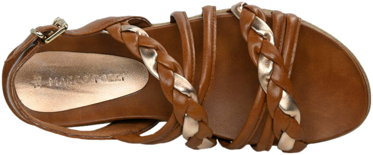 Sandały Stylowe Marco Tozzi 2-28412-28-372 Cognac Ant.Com_TN