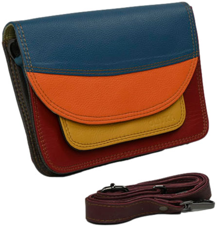 Torebka Stylowa Olivka 500010-1 Jola Multikolor Skóra Naturalna