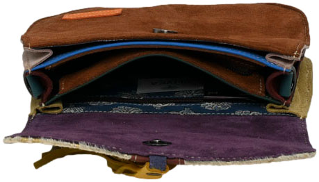 Torebka Wykonana Ręcznie Olivka 200010-1 Agnieszka Multikolor Skóra Naturalna