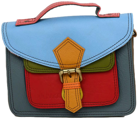 Torebka Modna Olivka 100051G-1 Tina Multikolor Skóra Naturalna