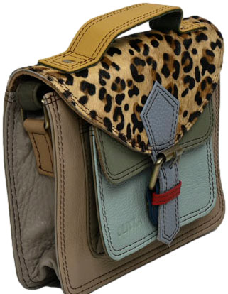 Torebka Wykonana Ręcznie Olivka 100064W-2 Tina Multikolor Skóra Naturalna