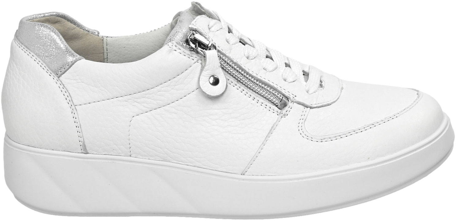 Sneakersy Wygodne Waldlaufer 622003 200 663 White Białe Skóra Naturalna