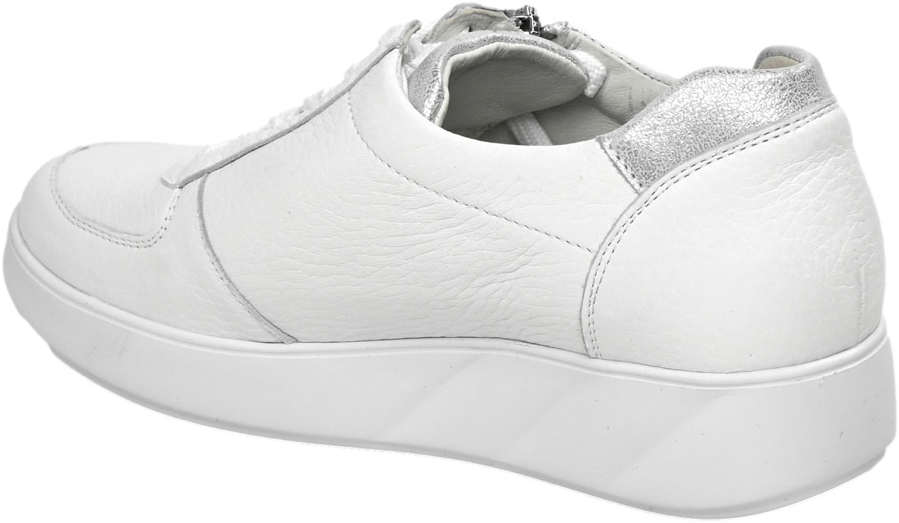 Sneakersy Wygodne Waldlaufer 622003 200 663 White Białe Skóra Naturalna