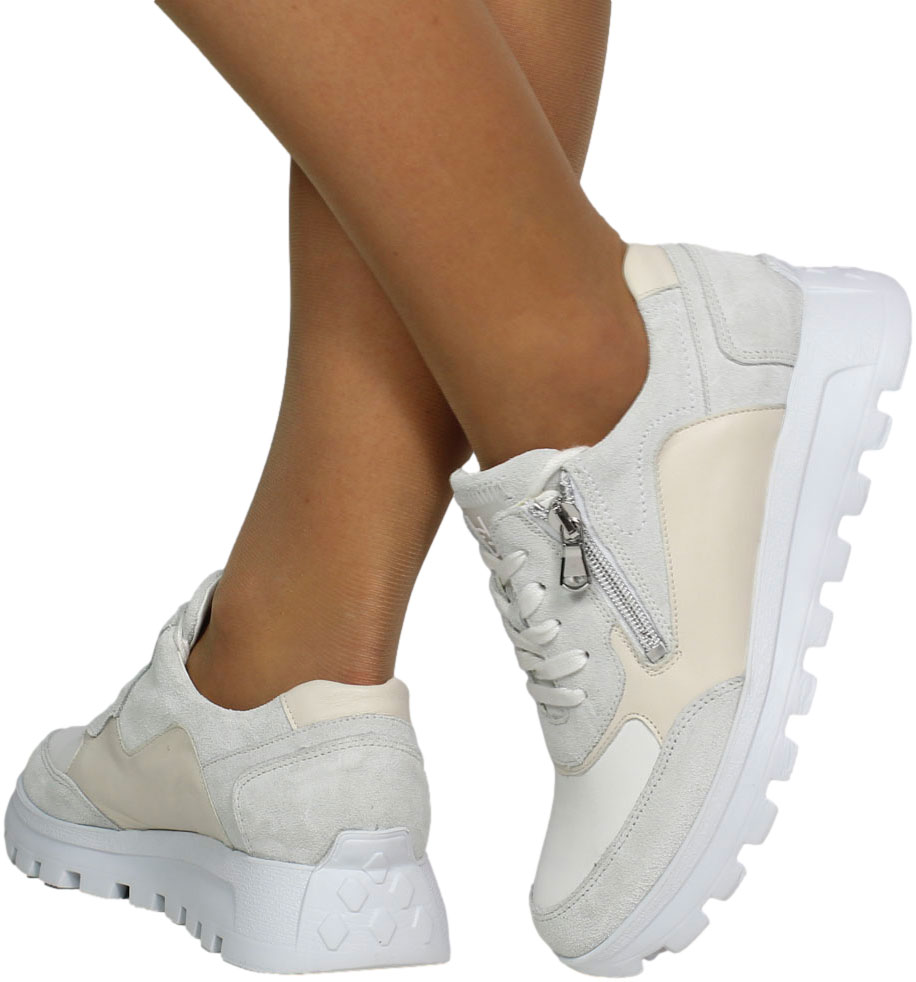 Sneakersy Wygodne Waldlaufer 993003 500 297 H-Ajala Snow Sabia Skóra Naturalna