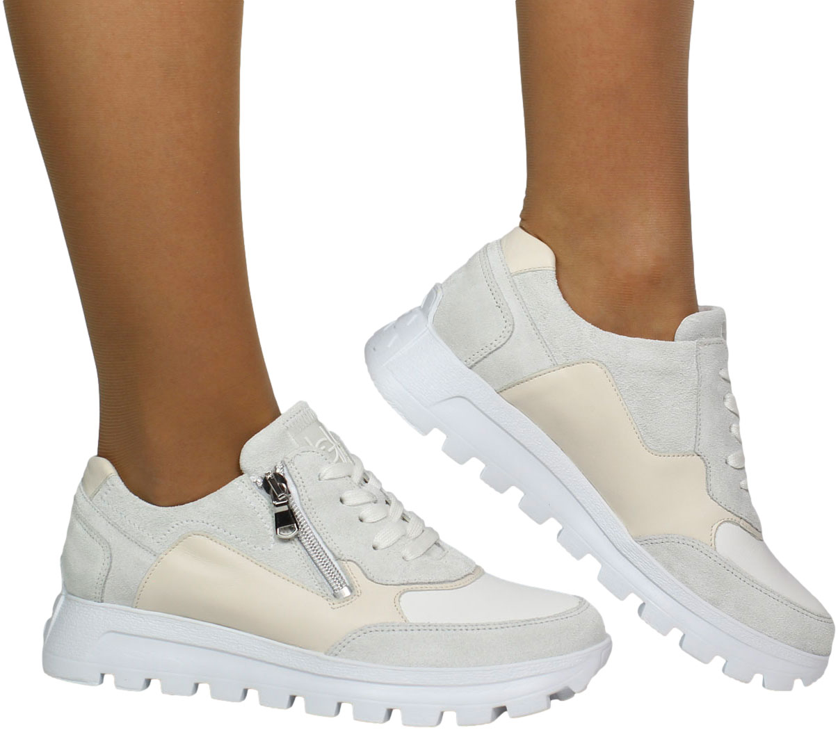 Sneakersy Wygodne Waldlaufer 993003 500 297 H-Ajala Snow Sabia Skóra Naturalna