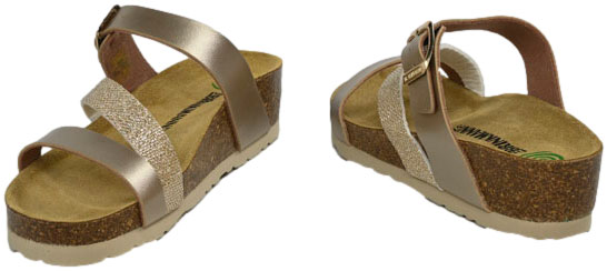 Klapki Stylowe Brinkmann 700753-82 Xalo Gold Złote Anatomiczna Wkładka