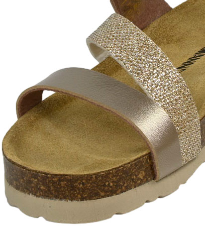 Klapki Stylowe Brinkmann 700753-82 Xalo Gold Złote Anatomiczna Wkładka