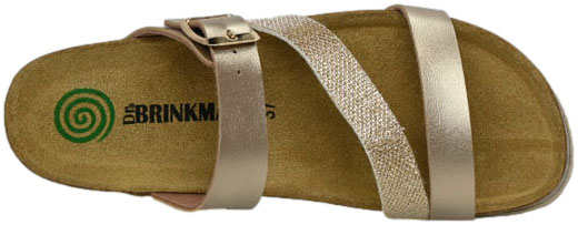 Klapki Stylowe Brinkmann 700753-82 Xalo Gold Złote Anatomiczna Wkładka