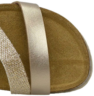 Klapki Stylowe Brinkmann 700753-82 Xalo Gold Złote Anatomiczna Wkładka