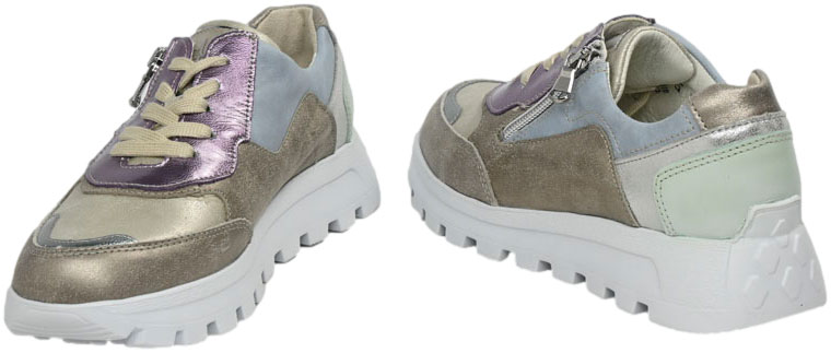 Sneakersy Wygodne Waldlaufer 993004 906 349 H-Ajala Poison Bronx Skóra Naturalna