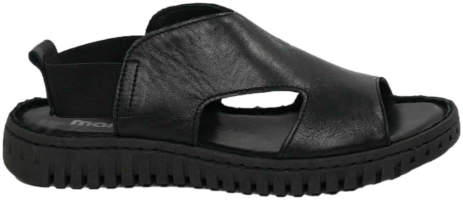 Sandały Wygodne Manitu 910162-01 Black Czarne Skóra Naturalna