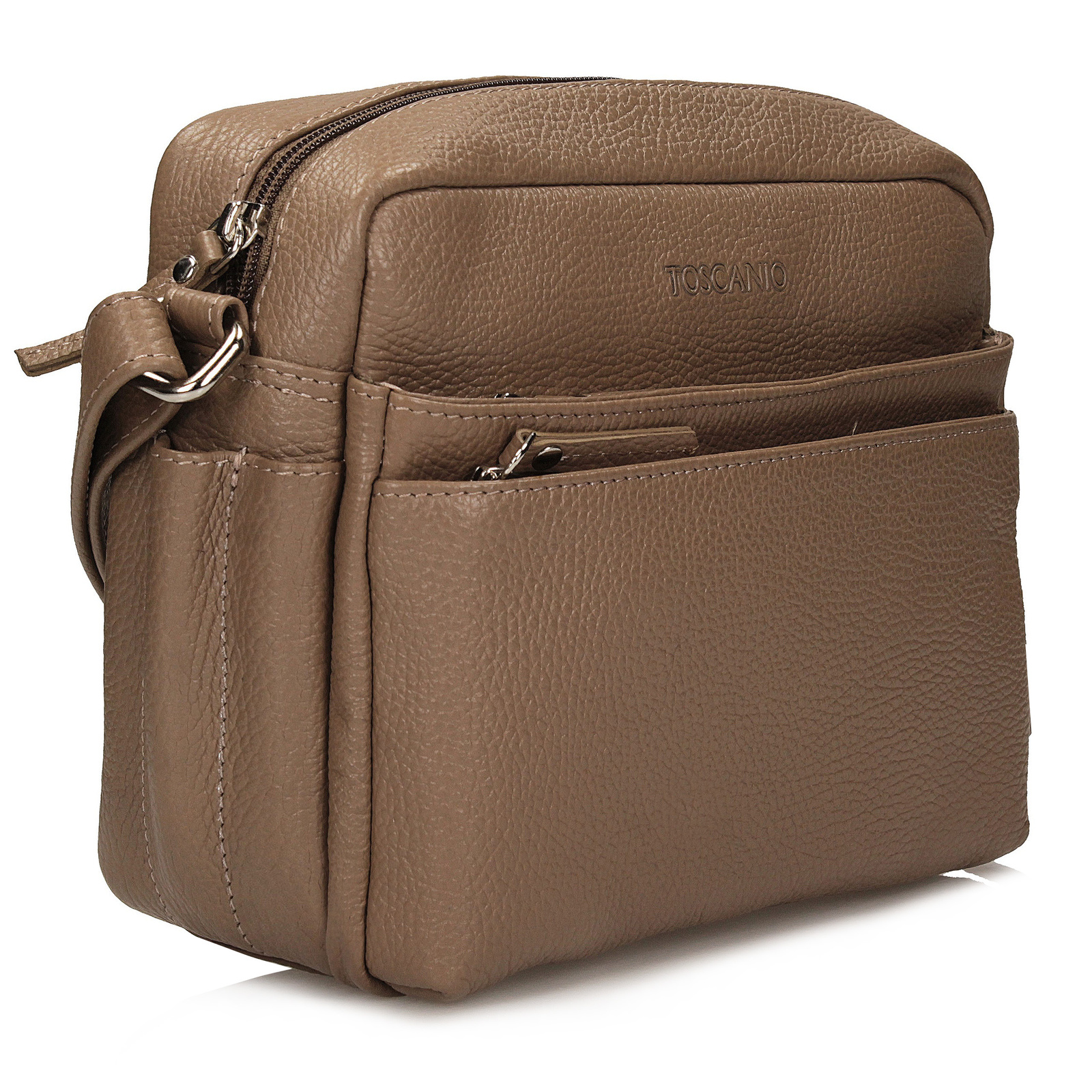 Torebka Toscanio T1148 Beż Skóra Naturalna