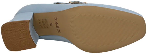 Czółenka Stylowe Tomex 1666 Baby Blue Niebieskie  Skóra Naturalna