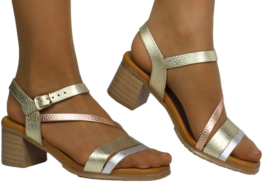 Sandały Eleganckie Verano 3415 Grebdo Multi Skóra Naturalna_TN