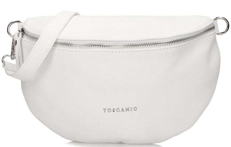 Torebka Toscanio F181 Biała D01 Skóra Naturalna