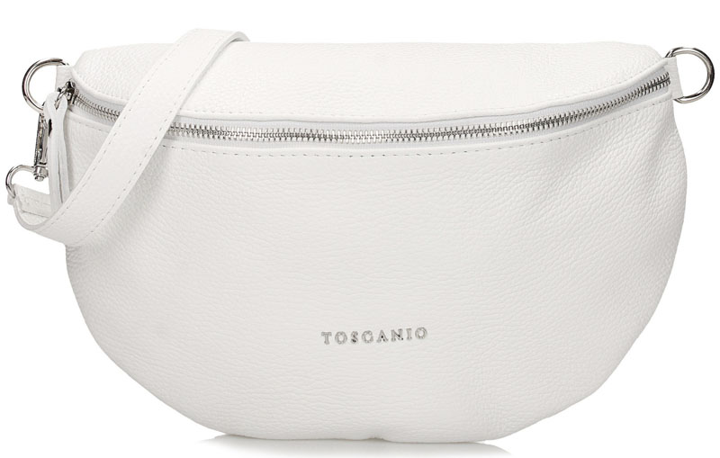 Torebka Toscanio F181 Biała D01 Skóra Naturalna