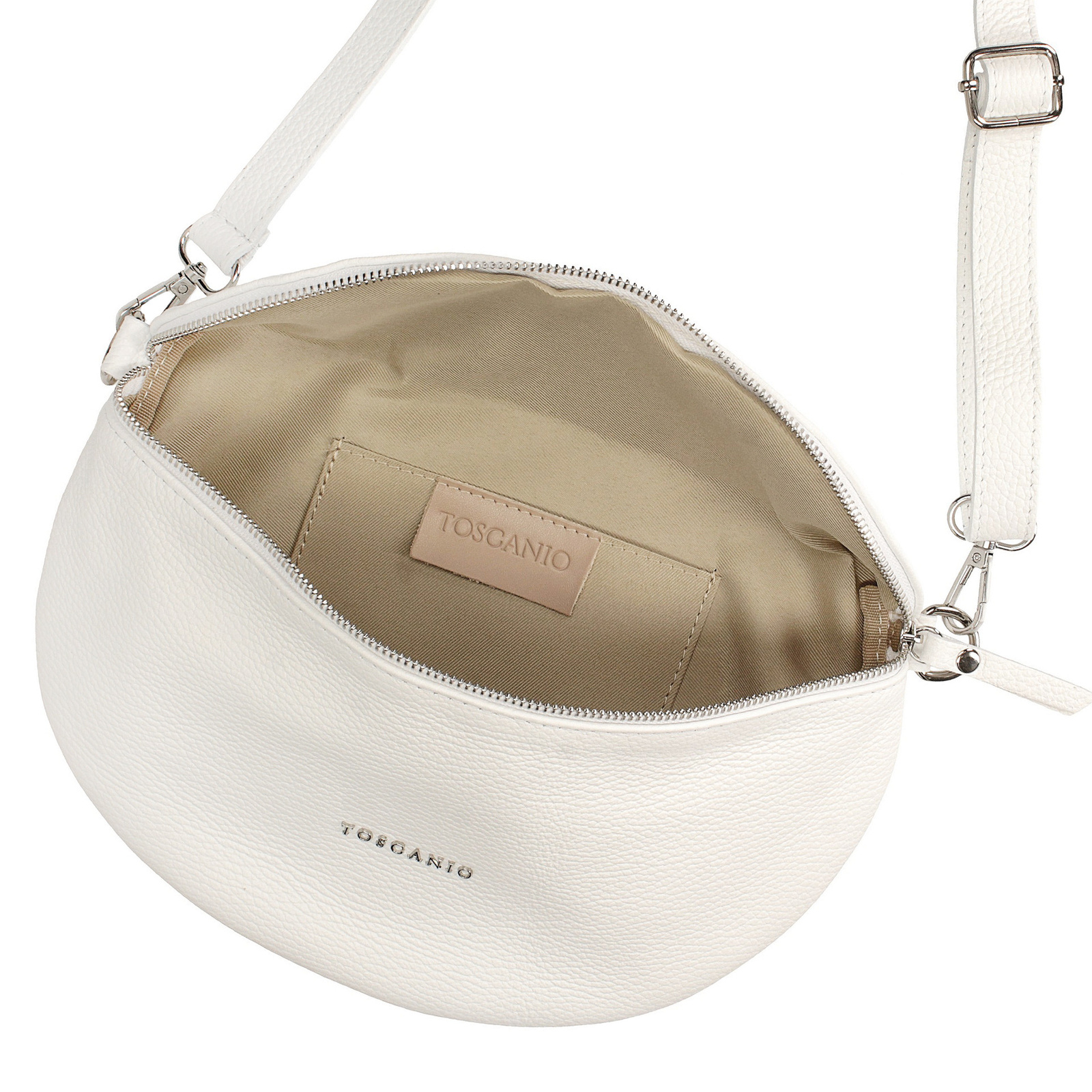 Torebka Toscanio F181 Biała D01 Skóra Naturalna