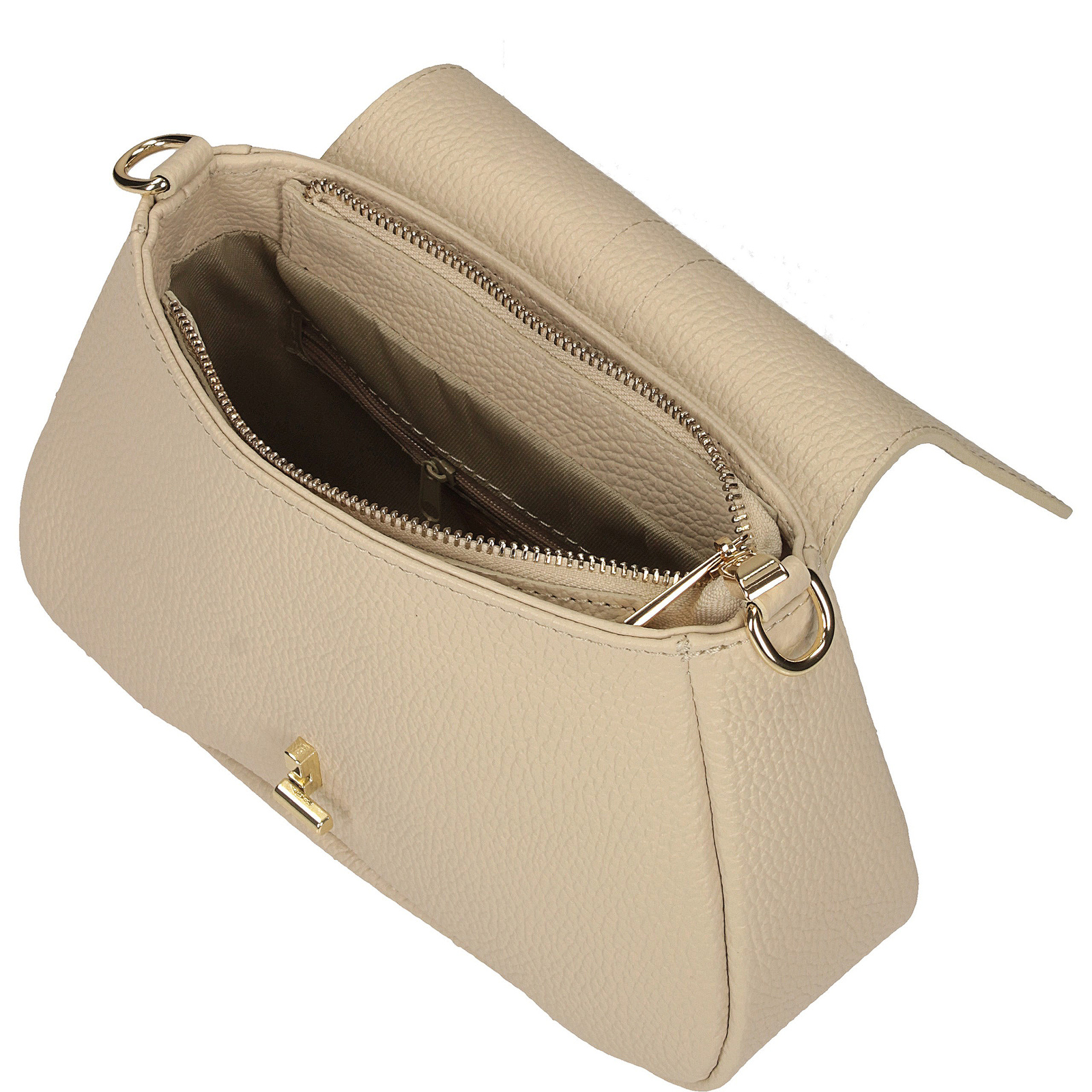 Torebka Toscanio F206 Krem D37 Skóra Naturalna