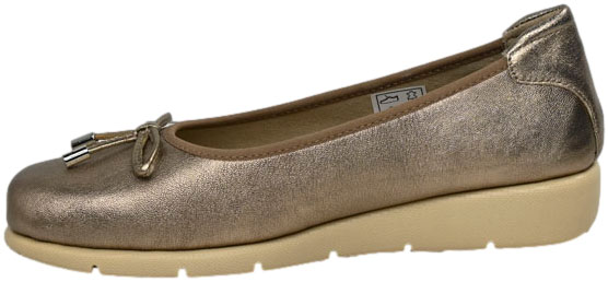 Półbuty Stylowe Maciejka P6504-25 001 Złote Skóra Naturalna 