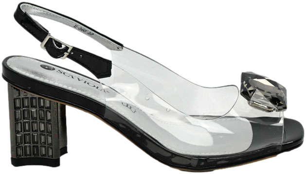 Sandały Eleganckie Scaviola S-360 Black Czarne