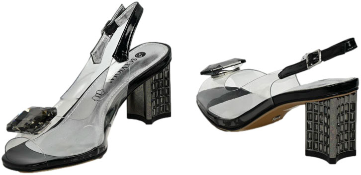 Sandały Eleganckie Scaviola S-360 Black Czarne