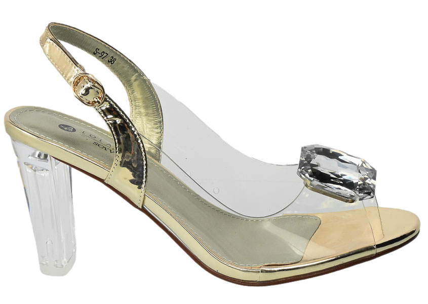 Sandały Stylowe Scaviola S-97 Gold Złoty_TN