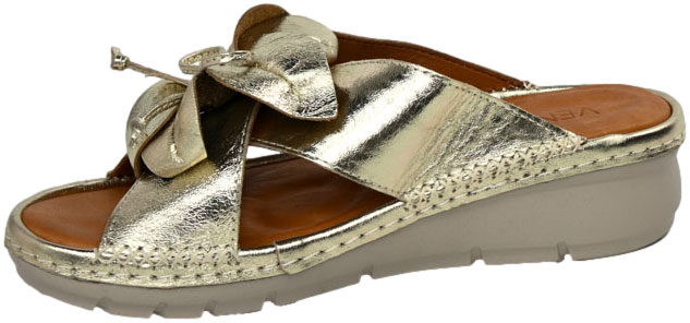 Klapki Stylowe Venezia L140 LEGOBK034 Złoty Gold Skórzane Naturalna