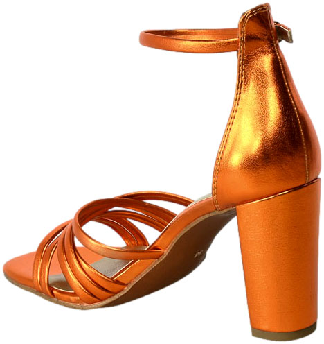 Sandały Na Słupku Marco Tozzi 2-28386-20 664 Mango Metalic_TN