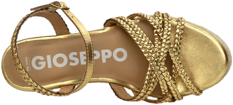 Sandały Na Koturnie GiosEppo 72076 Dark Gold Skóra Naturalna_TN