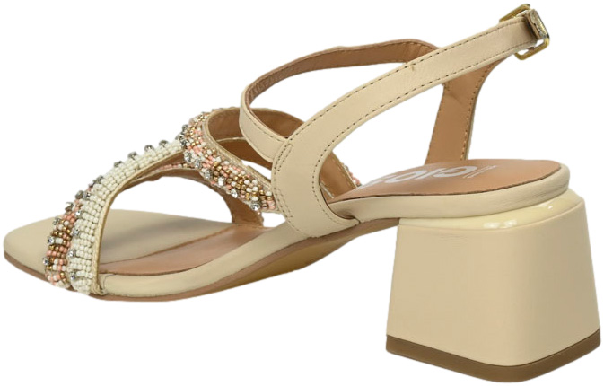 Sandały Eleganckie GiosEppo 72131 OFF White Skóra Naturalna_TN