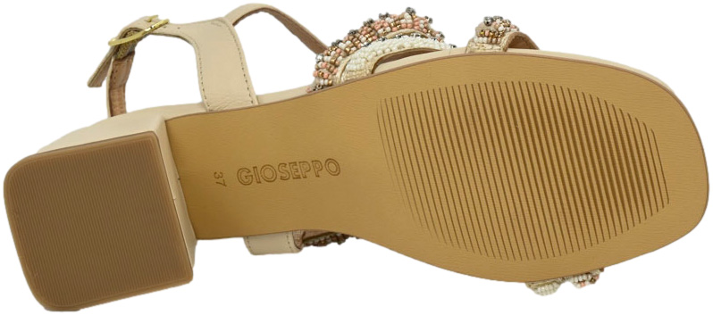 Sandały Eleganckie GiosEppo 72131 OFF White Skóra Naturalna_TN